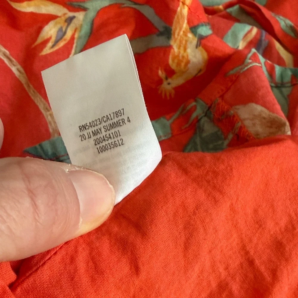 Janie and Jack Vibrant Red Floral Monkey Dress Sz 4